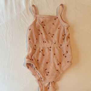 Quincy Mae Blush Cherry Print Bodysuit